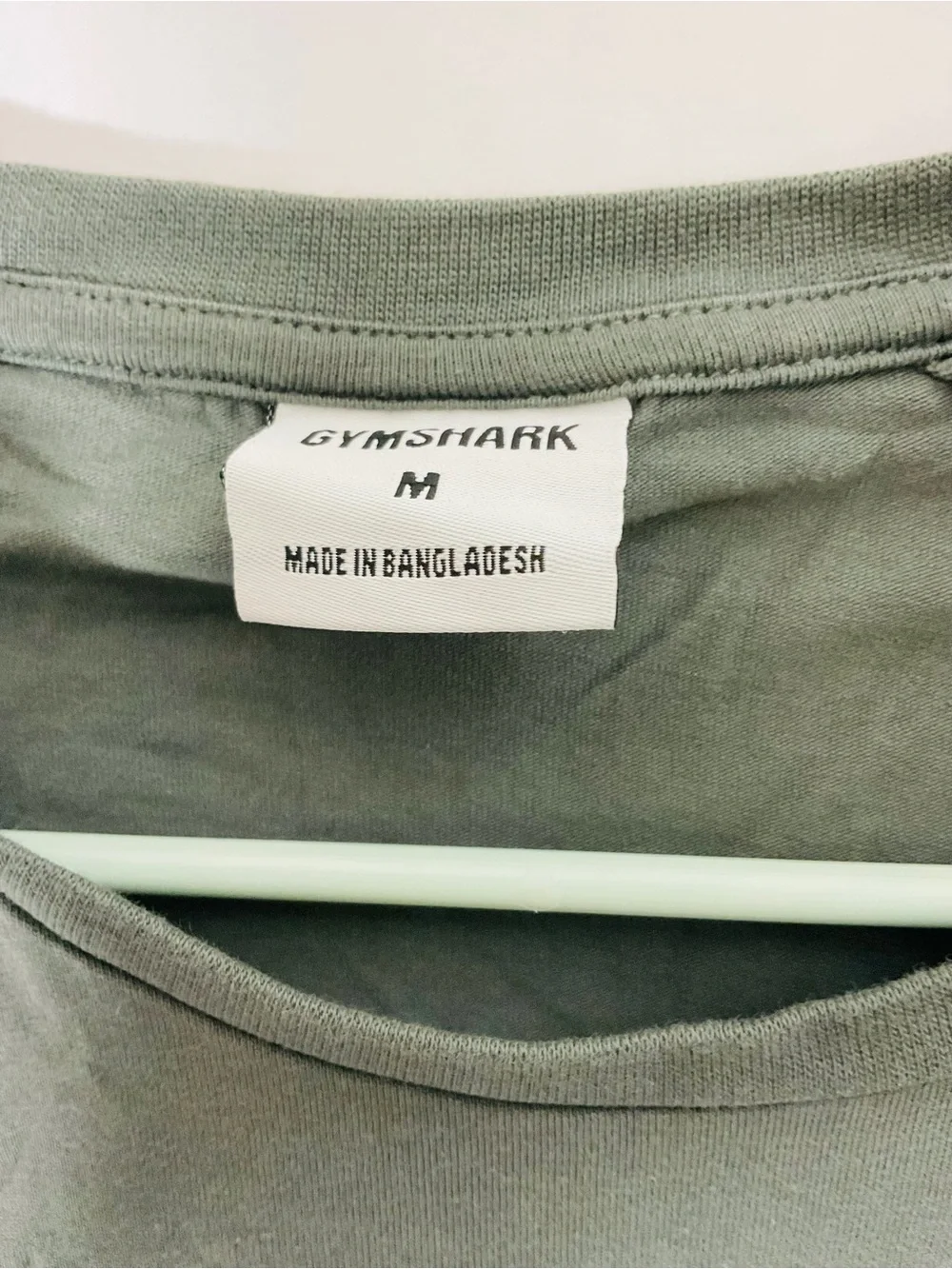 Gymshark Olive Green Long Sleeve Logo Tee